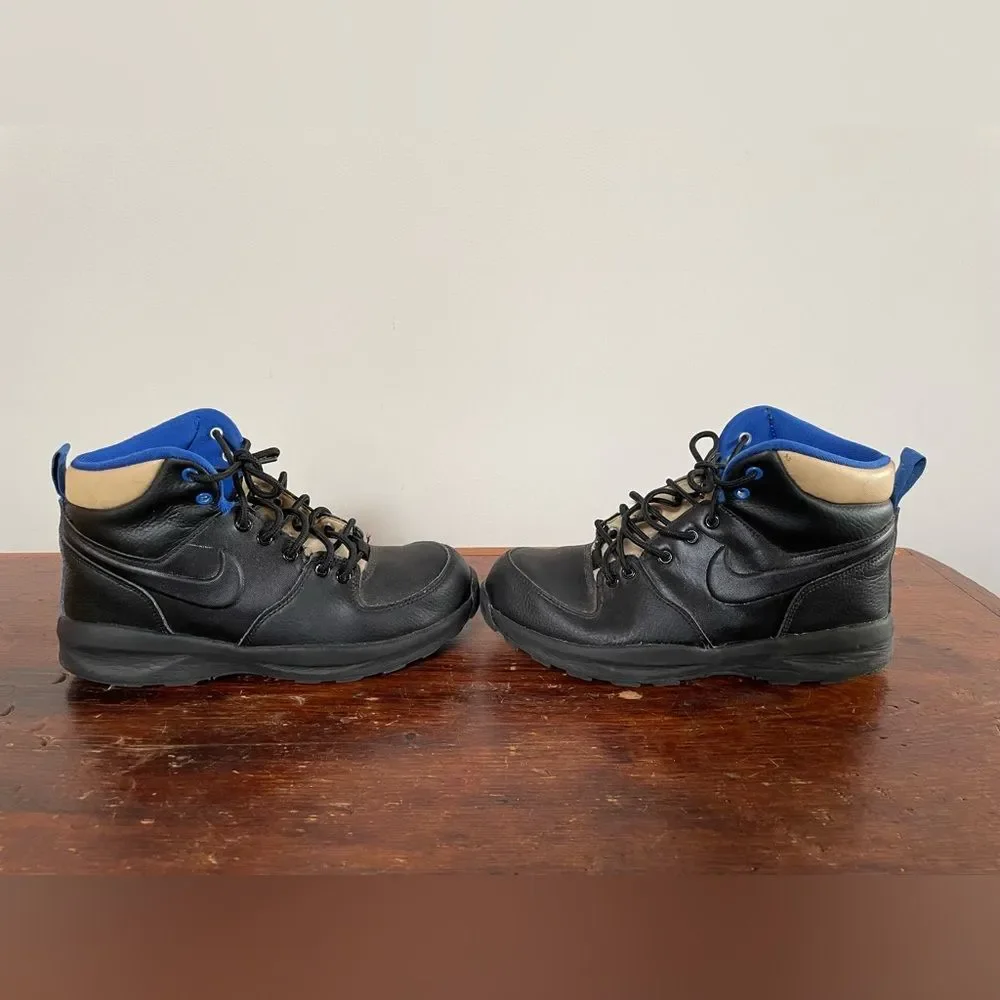 Big Kid's Nike Manoa‎ LTR Black/Black-Sesame-Game Royal (BQ5372 003) Sz-6.5